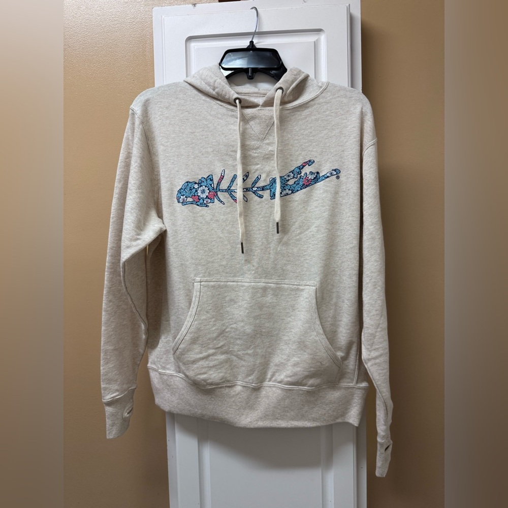 Carleton Gray LI Fish  Hoodie-NWOT